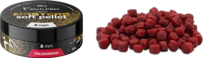 Zdjęcie produktu dla Przynęta Pellet Haczykowy Matchpro Masters Soft Pellet Truskawka 8Mm 50G