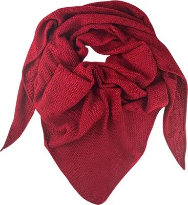 Produktbild von XL Strick Dreieckstuch - Schal  200 x 80 cm | Dunkelrot