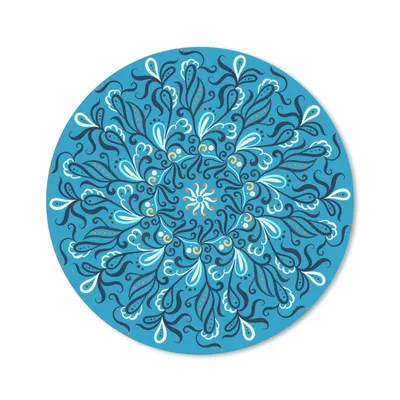 Produktbild von MuchoWow® Mauspad Mousepad Mandala - Blau - Muster 40x40 cm - Mousepads - Maus Mat - Pad - Mausunterlage - Schreibtisch Accessoires