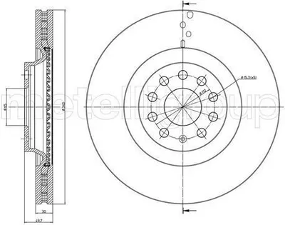 Produktbild von 2x METELLI Bremsscheibe 23-1243C für VW Golf VII Schrägheck (5G1 BQ1 BE1 BE2)