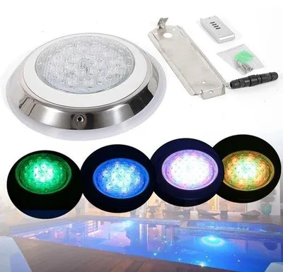 Produktbild von Schwimmbadbeleuchtung - RGB-LED - 54W - Edelstahl - Wasserdicht nach IP68 - Mit Fernbedienung
