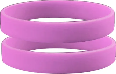 Produktbild von 2 Stück modische Silikon-Armbänder, einfarbige Sport-Design-Armbänder-Rosa