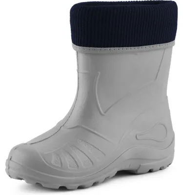 Produktbild von Ladeheid Kinder Mädchen Jungen Federleichte Eva Thermo Gummistiefel Gefüttert KL058 (Grau, 29)