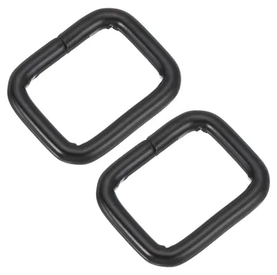 Produktbild von Rechteckringe - 30 Stück Metall-Schnallen für Gurtbandverschlüsse - 20x16 mm Innenmaß - Schwarz