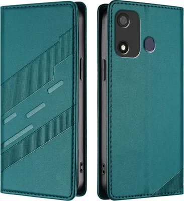 Produktbild von Hülle für itel P17/itel P17 Pro/itel A27, Kunstleder Brieftaschen Handyhülle mit Kartenfach und Standfunktion Grün