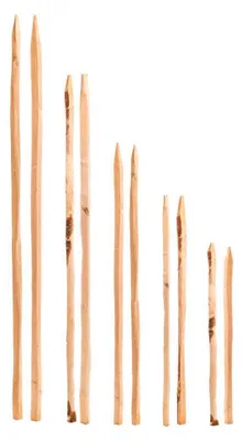Produktbild von Staketenlatten aus Kastanienholz 80 cm 10 Stück - geviertelte Kastanienpfosten