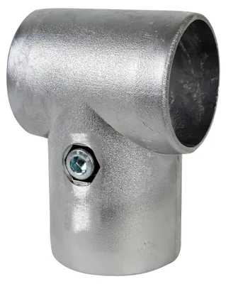 Produktbild von T-Stück für Barrierenrohre und Wäschetrockengerüste | zweiteilig | Aluminium | Innen-Ø 60 mm