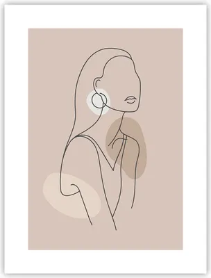 Produktbild von Poster - Poster ohne Rahmen - Stück Linie Frau - 30x40 cm - Wand Bild - Wanddeko - Wandbilder - Kunstposter - Wandposter - Bilder - Kunstdruck - Wanddekoration - Wandbild - P2XPA30x40-4766