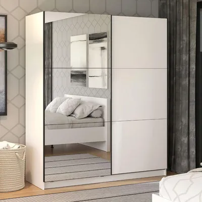 Immagine prodotto di Dmora Guardaroba Grande Verzino 179x210h cm Bianco, Appendiabiti 5 Ripiani