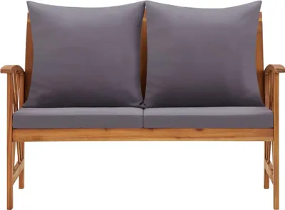 Produktbild von vidaXL Gartenbank mit Kissen 119 cm Massivholz Akazie