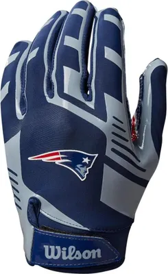 Produktbild von Wilson Nfl Stretch Fit New England Patriots American-football-handschuhe Blau  Herren,Damen Blau One Size