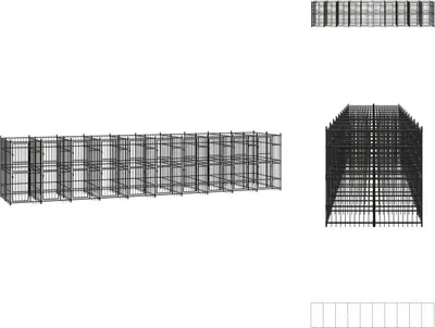 Produktbild von vidaXL Outdoor-Hundezwinger Stahl 18,43 m² -  Hundezwinger & -ausläufe