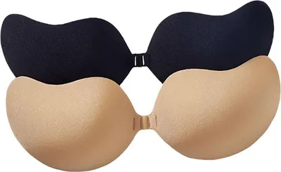 Produktbild von INF Mango-förmiges Klebe-BH-Set - Hautfarben & Schwarz, Klassischer Stil