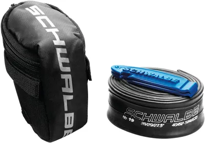 Immagine prodotto di Set reggisella Schwalbe MTB 27.5/29 (camera d'aria SV19 + 2 perni di fissaggio)