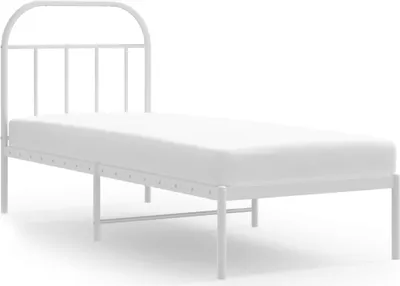Obrázok produktu pre vidaXL Kovová posteľ bez matraca s čelom biela 75x190 cm