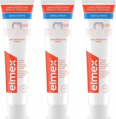Produktbild von Elmex | Zahnpasta - Zahnpasta Anti-Karies Whitening - 3Er Pack - Sanfte Formel - Fluorid Schutz - Frischer Geschmack