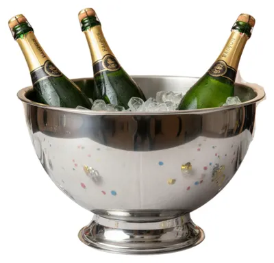 Produktbild von Excellent Houseware Champagnerkuhler - auf Stander - Edelstahl - 30 x 19 cm