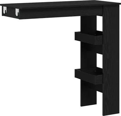 Produktbild von vidaXL Wand Bar Tisch Schwarz Eichen-Optik 102 x 45 x 103,5 cm