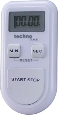 Produktbild von Technoline Timer KT100, weiss, Weiß, Digital, LCD, Tasten, 1 Kanäle, CE