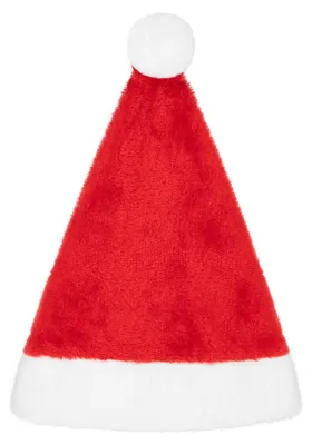 Produktbild von Plüsch Nikolausmütze für Erwachsene - Weihnachtsmütze Kostüm