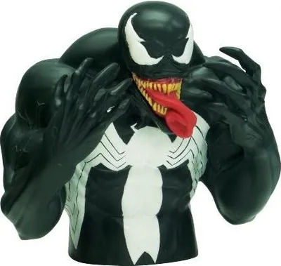 Obrázok produktu pre Monogram Venom Bust Bank, Marvel Heroes, Čierna, Biela, PVC, 1 kusov