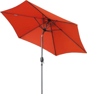 Produktbild von Angel Living Sonnenschirm aus Aluminium, 250 cm, mit Kurbel-Kippmechanismus, Sonnenschutz UV 50+ Terrakotta