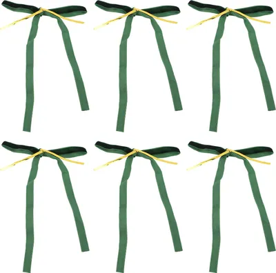 Image de 24pcs Velvet Bows Decorative Xmas Wreath Ribbon Bows for Xmas Garland Wedding Home Tree Decorations Vert