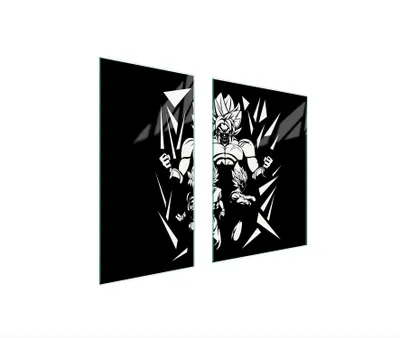 Obrázok produktu pre Kryt varnej dosky 2 kusy 75x52 keramický kryt varnej dosky sklenená doska na krájanie anime čierna