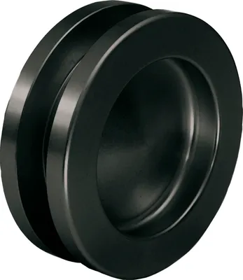 Produktbild von KWS Muschelgriff-Paar rund Ø 65mm, für Glas- und Holztür, für TS 8-10 / 38-45mm, Aluminium schwarz matt