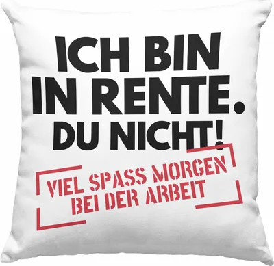 Produktbild von Trendation - Rente Deko-Kissen mit Füllung 40x40 Spruch Ich Bin In Rente Du Nicht Ruhestand  Rentner Geschenk Rentnerin  Deko-Kissen mit Füllung 40x40 Renteneintritt (Rosa)