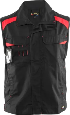 Produktbild von Blakläder Arbeitsweste Industrie 3164 1800 in div. Farben, Farbe:schwarz/rot, Größe:L