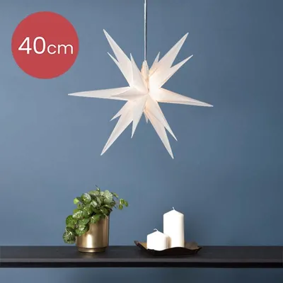 Zdjęcie produktu dla Podświetlana gwiazda LED Lumineo 40x40 cm, ciepła biel, do zawieszenia