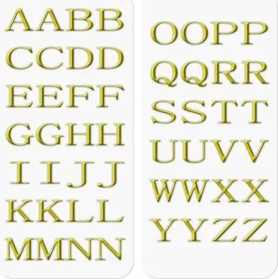 Productafbeelding van Celly STICKERLETTER01 Decoratieve stickers, goud, 52 stuks