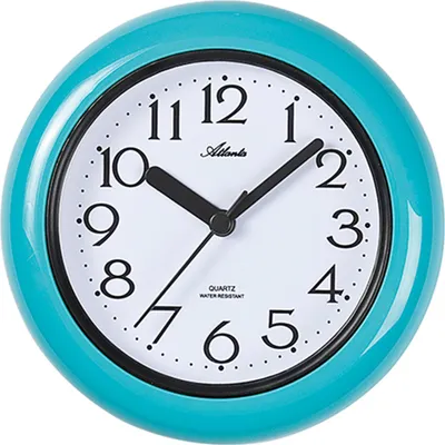 Produktbild von Atlanta 454/6 Wanduhr Tischuhr Baduhr Badezimmeruhr Quarz analog türkis