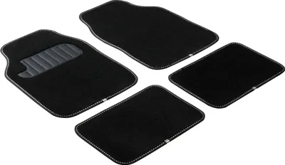 Produktbild von Walser Autoteppich TheColor 4-teilig universal schwarz/weiß, 29012