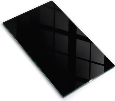 Produktbild von Glasschneideplatte - Herdabdeckplatte - 30x52 cm - Schneidebrett - Spritzschutz - Schwarze Farbe