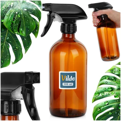 Produktbild von Vilde Sprühflasche Zerstäuber Sprüher Pflanzen Blumen Wasser Pumpflasche Blumenspray aus Glas 500 ml