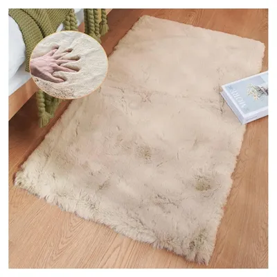 Image de Tapis - Imitation fourrure - Beige - 60 x 90 cm