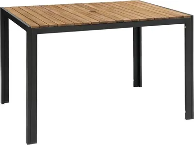 Zdjęcie produktu dla Stół prostokątny Bolero ze stali i drewna akacjowego 120x80 cm