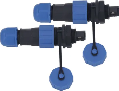 Image de Connecteur de câble aviation Prise LP13 sans soudure IP68 étanche Mâle Femelle Ecrou arrière Type 2 Pin Wire Plug Socket 5A 380V
