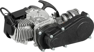 Image de Moteur 2 temps de 49 cm³ - Kit moteur - Démarrage par câble - Refroidi par air - Monocylindre - Pour pocket bike/minicross/quad/scooter - Noir