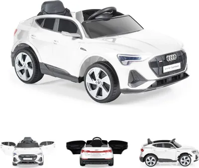 Produktbild von Moni Kinder Elektroauto Audi Sportback Fernbedienung Frontlichter Musik USB Gurt weiß