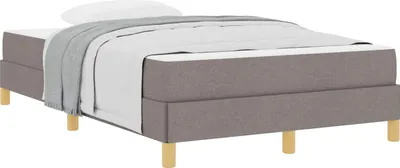 Produktbild von Boxspringbett mit Matratze Taupe 120 x 200 cm Stoff