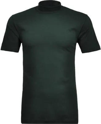 Ragman T-Shirt kurzarm mit Stehkragen in grün