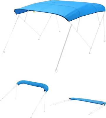 Zdjęcie produktu dla Wymienne zadaszenie łodzi, markiza łodzi, bimini top do łodzi 231-244 cm w kolorze niebieskim