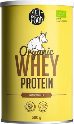BIAŁKO SERWATKOWE O SMAKU WANILIOWYM (KONCENTRAT WPC 85) BIO 500 g - DIET-FOOD