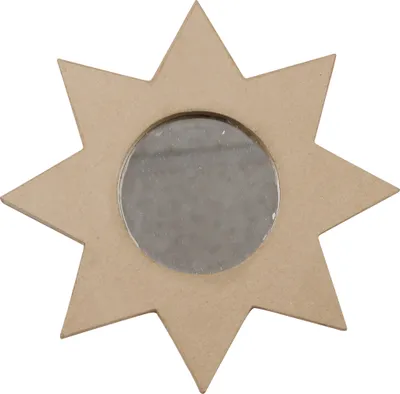 Produktbild von Décopatch 2x Braunes Pappmaché, Sonnenspielgel zum Aufhängen Kartonbraun HD081C