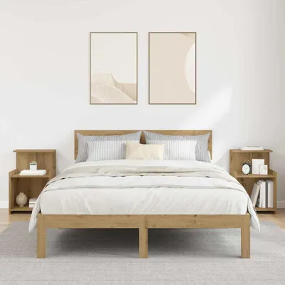 Productafbeelding van vidaXL Nachtkastje, 2 stuks, ambachtelijk eikenhout, 40 x 35 x 60 cm, houtvezel
