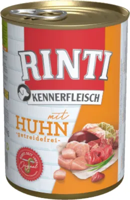 Produktbild von RINTI Kennerfleisch Chicken - Nassfutter für Hunde - 400g