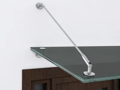 Immagine prodotto di Glaswerk Westfalen - (3STR) Tetto in vetro grigio 200x90 cm incl. supporto